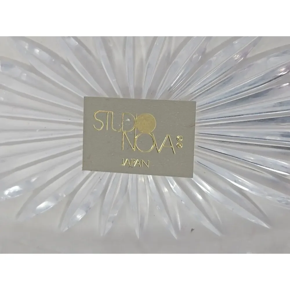 Studio Nova Japan iris Delight Oval candy‎ Dish 7” Frosted Iris U25